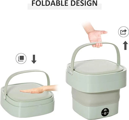 Portable Foldable Washing Machine Mini Laundry Washer with Spin Dryer