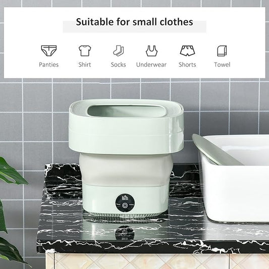 Portable Foldable Washing Machine Mini Laundry Washer with Spin Dryer